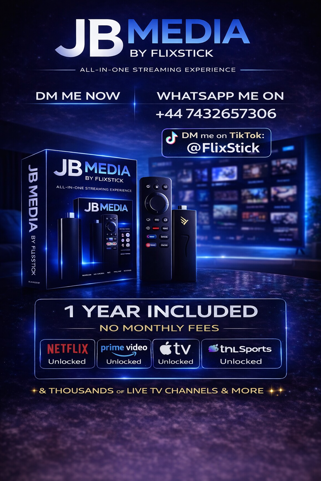Premium Streaming Access – 12 Month Plan by FlixStick Pro - (WhatsApp me to buy this. Read Description)