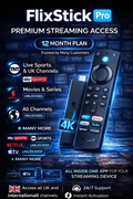 Premium Streaming Access – 12 Month Plan by FlixStick Pro